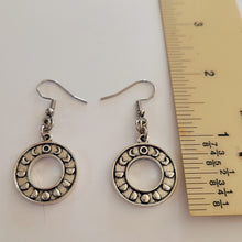 Load image into Gallery viewer, Moon Phase Earrings, Dangle Drop Earrings, Witchy Witchcraft Jewelry