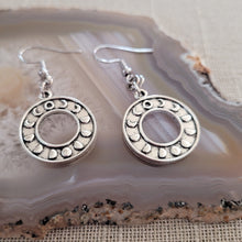 Load image into Gallery viewer, Moon Phase Earrings, Dangle Drop Earrings, Witchy Witchcraft Jewelry
