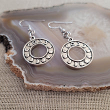 Load image into Gallery viewer, Moon Phase Earrings, Dangle Drop Earrings, Witchy Witchcraft Jewelry
