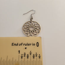 Load image into Gallery viewer, Flower of Life Earrings, Dangle Drop Earrings, Yoga Jewelry