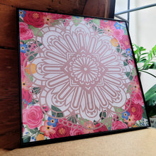 Load image into Gallery viewer, Flower Garden Mandala Framed 12x12 Wall Art Home Decor