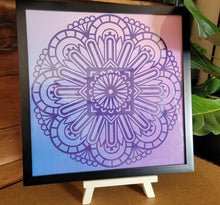 Load image into Gallery viewer, Purple Mandala Framed 12x12 Wall Art Home Decor