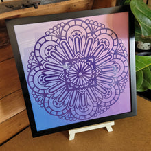 Load image into Gallery viewer, Purple Mandala Framed 12x12 Wall Art Home Decor