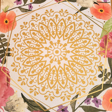 Load image into Gallery viewer, Gold Floral Mandala Framed 12x12 Wall Art Home Decor