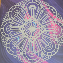 Load image into Gallery viewer, Gray and Blue Mandala Framed 12x12 Wall Art Home Decor
