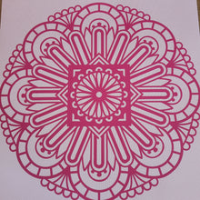 Load image into Gallery viewer, Magenta and Pink Mandala Framed 12x12 Wall Art Home Decor