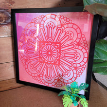 Load image into Gallery viewer, Red Mandala Framed 12x12 Wall Art Home Decor
