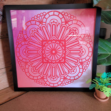 Load image into Gallery viewer, Red Mandala Framed 12x12 Wall Art Home Decor