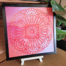 Load image into Gallery viewer, Red Mandala Framed 12x12 Wall Art Home Decor