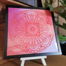 Load image into Gallery viewer, Red Mandala Framed 12x12 Wall Art Home Decor