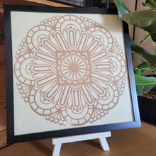 Load image into Gallery viewer, Brown Mandala Framed 12x12 Wall Art Home Decor