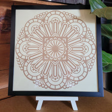 Load image into Gallery viewer, Brown Mandala Framed 12x12 Wall Art Home Decor
