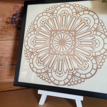 Load image into Gallery viewer, Brown Mandala Framed 12x12 Wall Art Home Decor