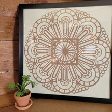 Load image into Gallery viewer, Brown Mandala Framed 12x12 Wall Art Home Decor