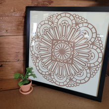 Load image into Gallery viewer, Brown Mandala Framed 12x12 Wall Art Home Decor