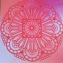 Load image into Gallery viewer, Red Mandala Framed 12x12 Wall Art Home Decor