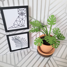 Load image into Gallery viewer, Monstera Paper Plant, 2 inch Terracotta Pot with Saucer