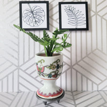 Load image into Gallery viewer, Monstera Paper Plant, 3 Inch Miniature Vintage Egg Cup Planter