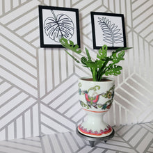 Load image into Gallery viewer, Monstera Paper Plant, 3 Inch Miniature Vintage Egg Cup Planter