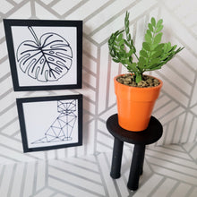 Load image into Gallery viewer, ZZ Plant, 3 inch Miniature Paper Plant, Dollhouse Zen Garden Mini