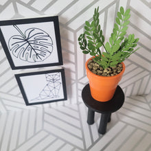 Load image into Gallery viewer, ZZ Plant, 3 inch Miniature Paper Plant, Dollhouse Zen Garden Mini