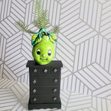 Load image into Gallery viewer, Palm Tree Paper Plant, 5 inch Vintage Smiling Pear Pot