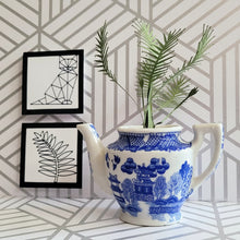 Load image into Gallery viewer, Palm Tree Paper Plant, 5 inch Miniature in Japanese Pitcher