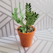 Load image into Gallery viewer, ZZ Plant, 3 inch Miniature Paper Plant, Dollhouse Zen Garden Mini