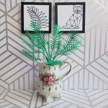Load image into Gallery viewer, Palm Tree Paper Plant, 6 inch Tall Miniature in Vintage Planter
