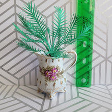 Load image into Gallery viewer, Palm Tree Paper Plant, 6 inch Tall Miniature in Vintage Planter