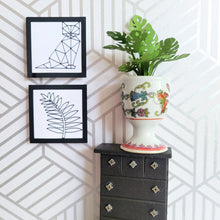 Load image into Gallery viewer, Monstera Paper Plant, 3 Inch Miniature Vintage Egg Cup Planter