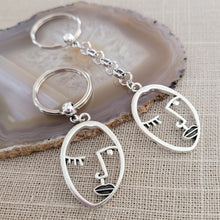 Load image into Gallery viewer, Winking Face Keychain, Backpack or Purse Charm, Zipper Pull