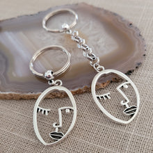 Load image into Gallery viewer, Winking Face Keychain, Backpack or Purse Charm, Zipper Pull