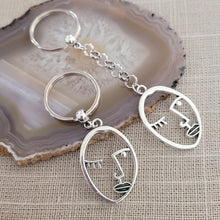 Load image into Gallery viewer, Winking Face Keychain, Backpack or Purse Charm, Zipper Pull