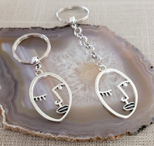 Load image into Gallery viewer, Winking Face Keychain, Backpack or Purse Charm, Zipper Pull