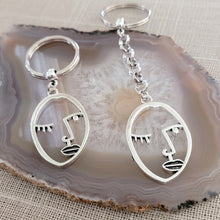 Load image into Gallery viewer, Winking Face Keychain, Backpack or Purse Charm, Zipper Pull