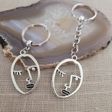 Load image into Gallery viewer, Winking Face Keychain, Backpack or Purse Charm, Zipper Pull