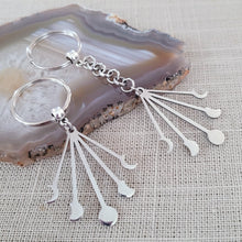 Load image into Gallery viewer, Phases of The Moon Keychain, Purse or Backpack Charm, Zipper Pull