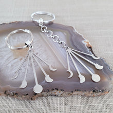 Load image into Gallery viewer, Phases of The Moon Keychain, Purse or Backpack Charm, Zipper Pull