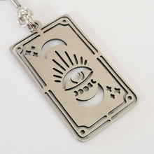 Load image into Gallery viewer, Tarot Card Earrings,  Dangle Drop Earrings, Machine Cut Stainless Steel Charms