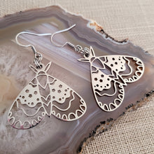 Load image into Gallery viewer, Butterfly Earrings,  Dangle Drop Earrings, Machine Cut Stainless Steel Charms