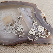 Load image into Gallery viewer, Butterfly Earrings,  Dangle Drop Earrings, Machine Cut Stainless Steel Charms