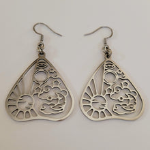 Load image into Gallery viewer, Planchette Earrings,  Dangle Drop Earrings, Machine Cut Stainless Steel Charms