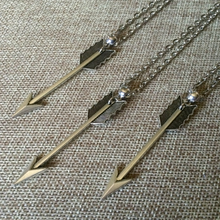 Load image into Gallery viewer, Arrow Necklace on Silver Cable Chain, Mens Jewelry