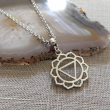 Load image into Gallery viewer, Solar Plexus Chakra Necklace on Rolo Chain, Yoga Jewelry