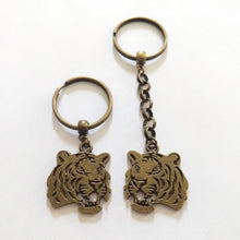 Load image into Gallery viewer, Tiger Keychain - Bronze Cat Key Ring, Backpack or Purse Charm