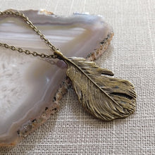 Load image into Gallery viewer, Leaf Necklace - Layering Jewelry on Bronze Cable Chain