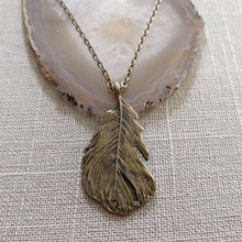 Load image into Gallery viewer, Leaf Necklace - Layering Jewelry on Bronze Cable Chain