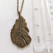 Load image into Gallery viewer, Leaf Necklace - Layering Jewelry on Bronze Cable Chain