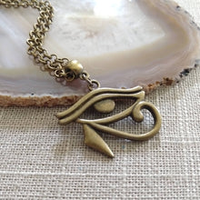 Load image into Gallery viewer, Eye of Horus Necklace, Egyptian Protection Jewelry, Mens Accessories